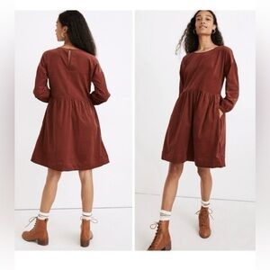 NWT Madewell Drop-waist Corduroy Dress XXS